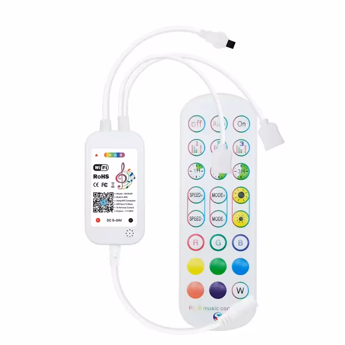 Teljes vezérlés alkalmazással és távirányítóval személyre szabott világításhoz