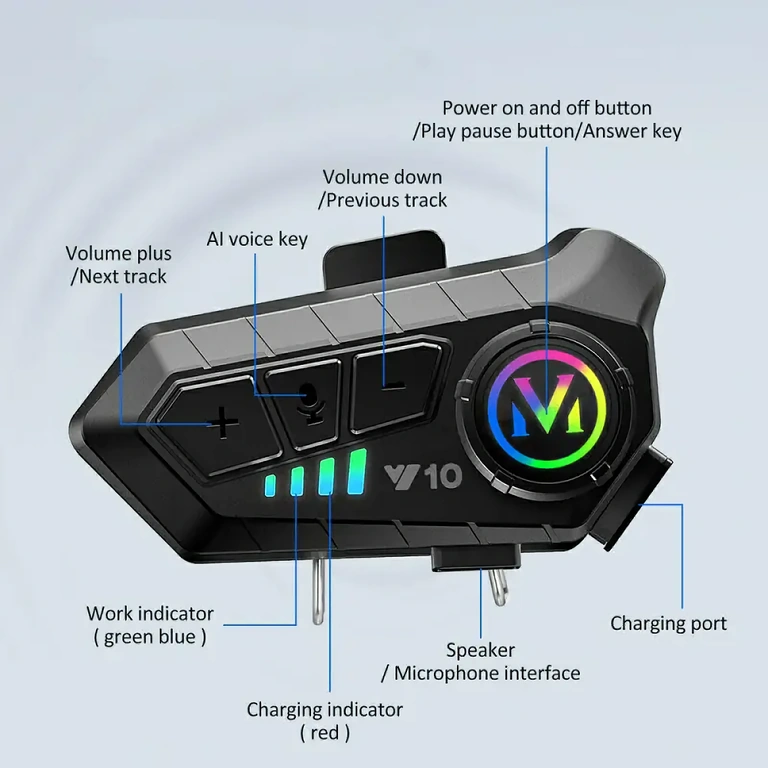 Gomb a hangasszisztens aktiválásához motoros interkomon