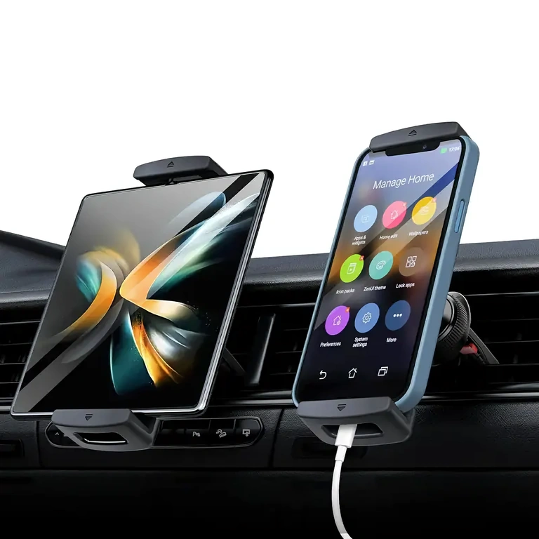 Állítható autós tablet tartó 7–12 hüvelyk, szellőzőrácsra rögzíthető