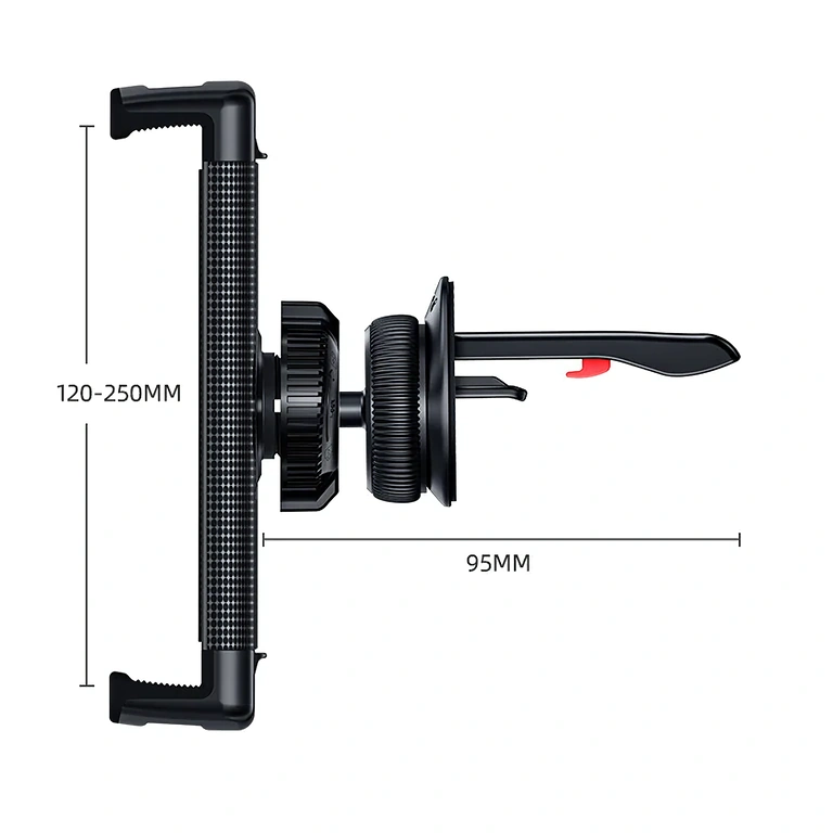 Kompakt és könnyű tablet tartó, szellőzőrácsra rögzíthető