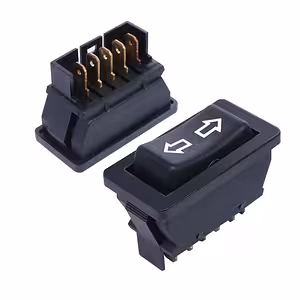 DPDT Kapcsoló 3 állású – Motor DC 12V/24V 20A polaritásváltáshoz