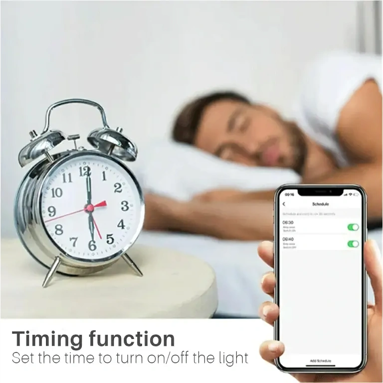 E27 WiFi intelligens LED izzó színes fényekkel E27 LED izzó WiFi-vel, fényerő állítás és egyéni jelenetek