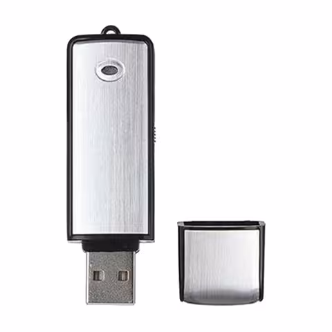 USB Kulcs / Digitális Diktafon 16GB – Érzékeny mikrofonnal, újratölthető akkumulátorral – 160 óra felvétel