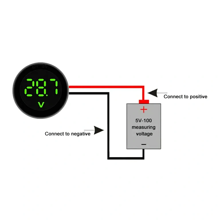 Autó akkumulátor feszültségteszter 12V digitális kijelzővel