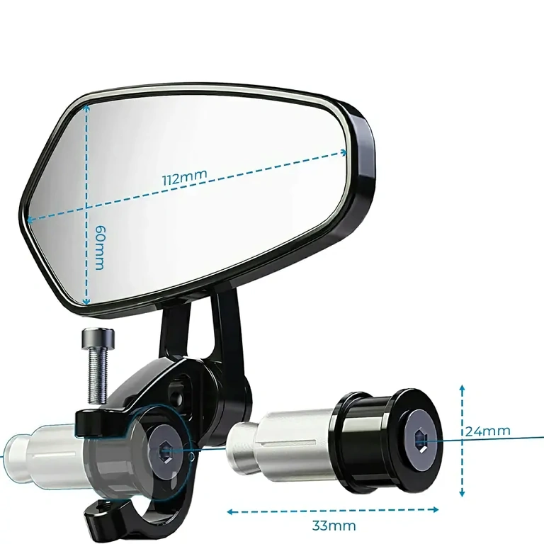 Sportos kinézetű tükrök, kormány alá szerelhető