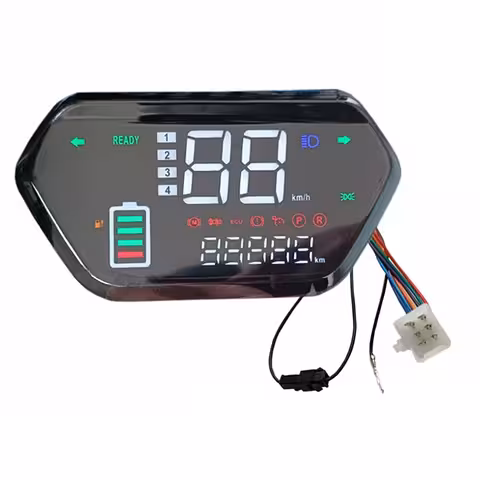 Digitális LCD Kijelző Rollerhez, Kerékpárhoz, Elektromos Robogóhoz, Harley-hoz és CityCoco-hoz – Kompatibilis 48V, 60V, 72V