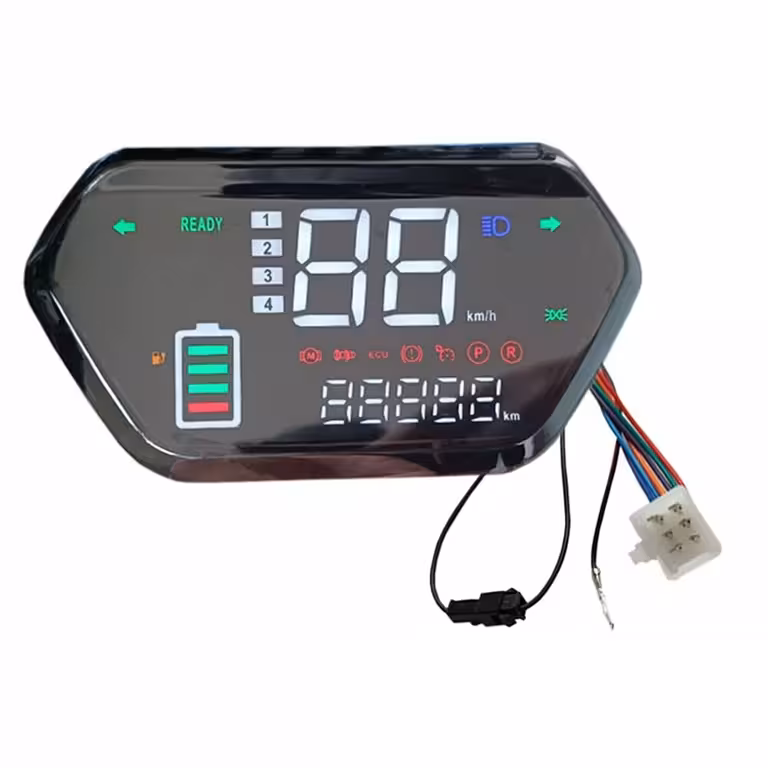 Digitális LCD Kijelző Rollerhez, Kerékpárhoz, Elektromos Robogóhoz, Harley-hoz és CityCoco-hoz – Kompatibilis 48V, 60V, 72V