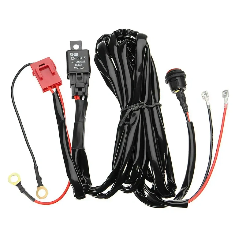 Kábelezés 40A relével és világító kapcsolóval LED-ekhez