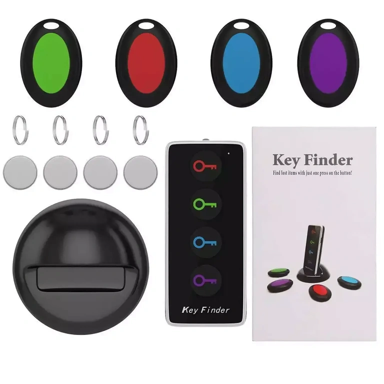 Távirányító zseblámpával és okos címkékkel gyors lokalizáláshoz