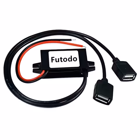 Step Down Modul 12V 24V 36V 48V-ról 5V 3A-ra – Feszültségátalakító USB-vel Autókamerához, Telefonhoz, Napelemhez
