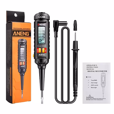Digitális Feszültség Teszter 12V 24V 220V – Automata Multiméter Toll Professzionális Kijelzővel és NCV-vel