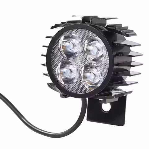 LED Fényszóró Kürttel Rollerhez és Elektromos Kerékpárhoz – 12V-72V Erős és Tartós