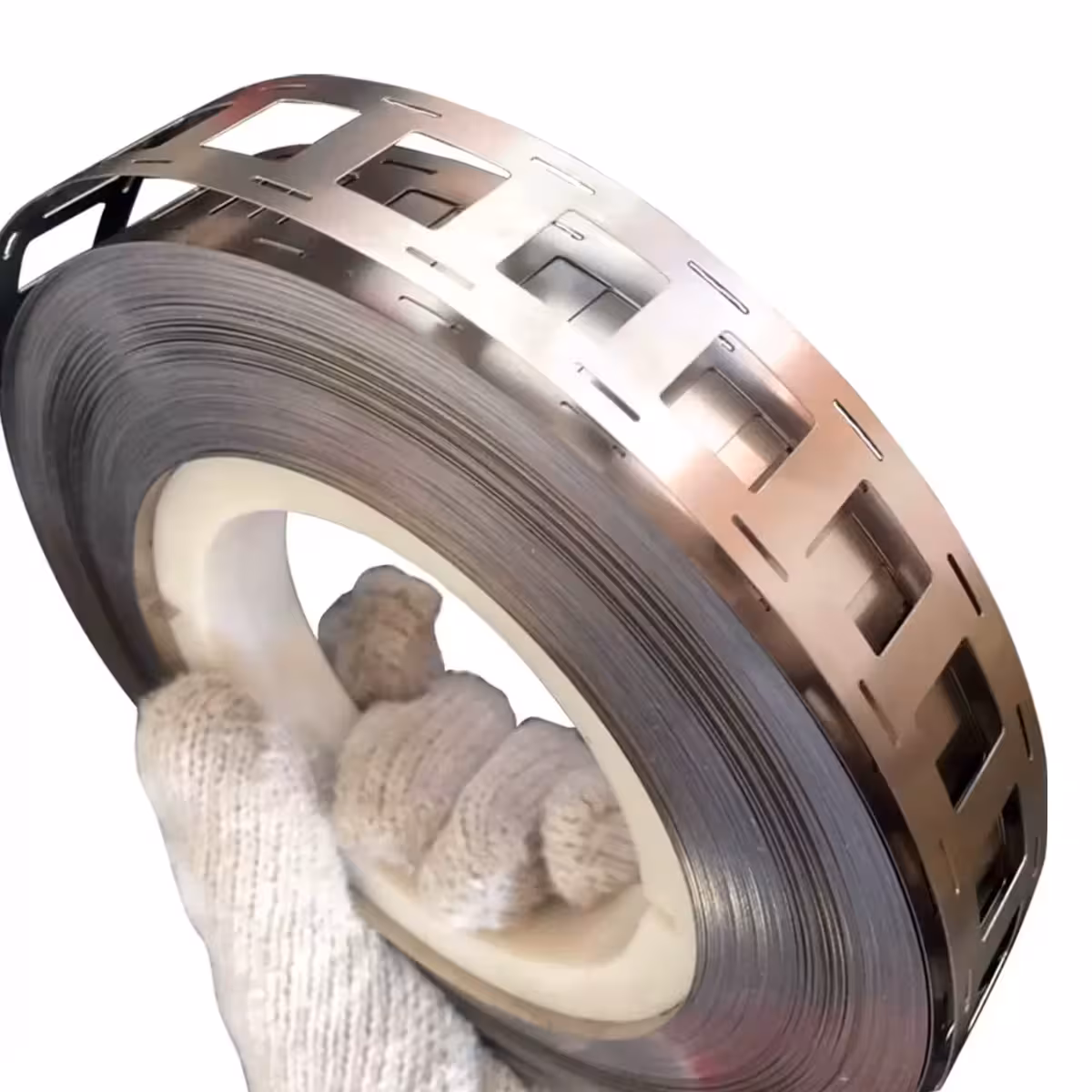 A nikkel szalag 0,15 mm vastagságának részletes kiemelése