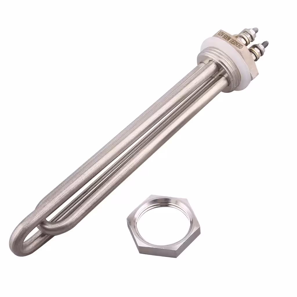 Vízmelegítő Fűtőbetét bojlerhez 12V 24V – Elektromos fűtő 300W / 600W napelemes off-grid rendszerekhez