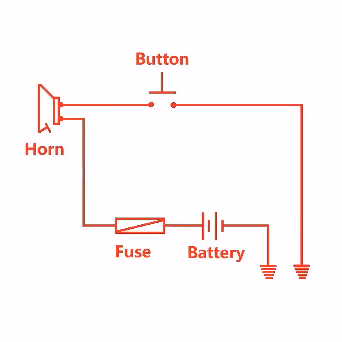 Elektromos diagram 36V, 48V vagy 60V kürt csatlakoztatásához
