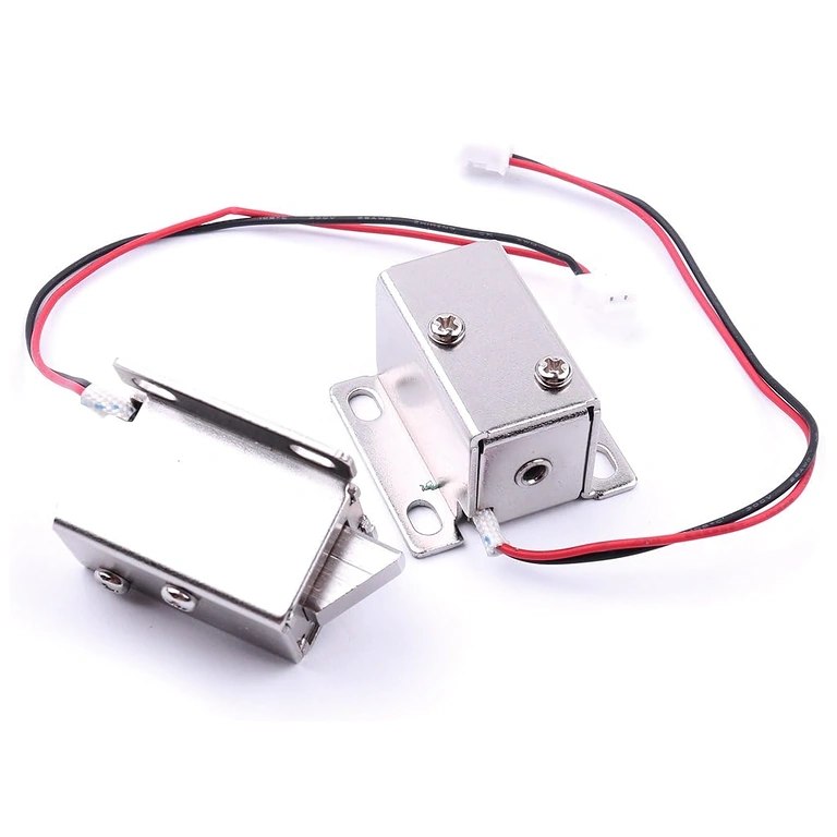 Két 12V elektromágneses zár elölnézetben