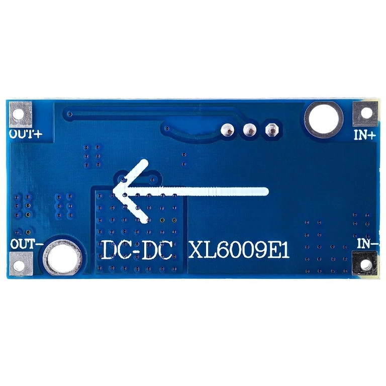 Tiszta kép az XL6009 tápegység modul hátuljáról