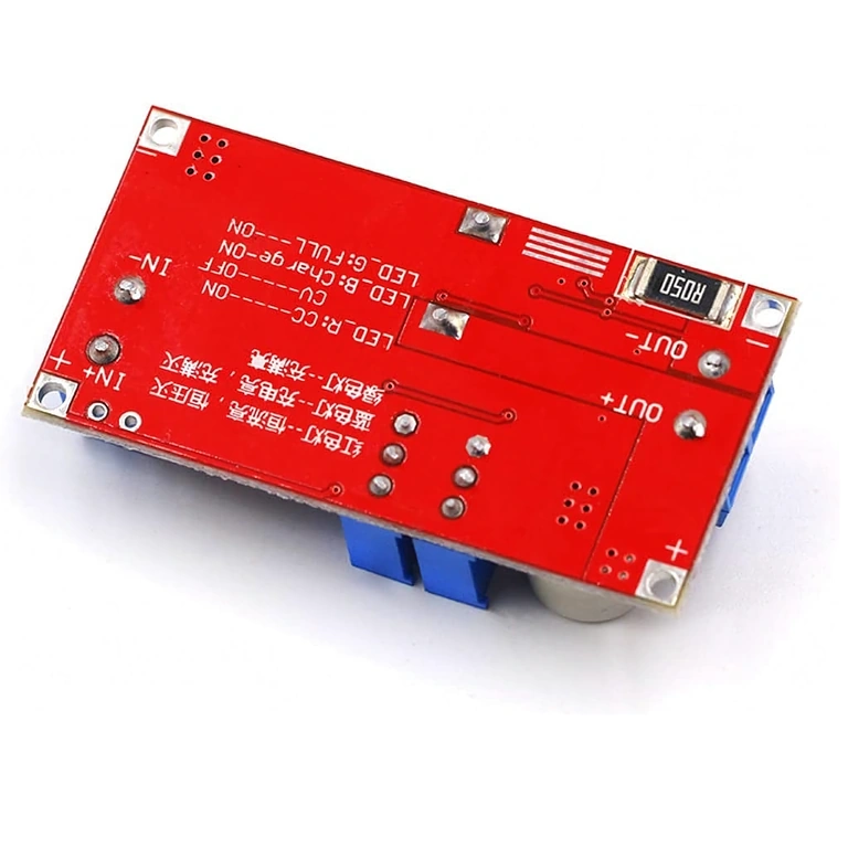 XL4015 állítható buck konverter – hátulnézeti kép