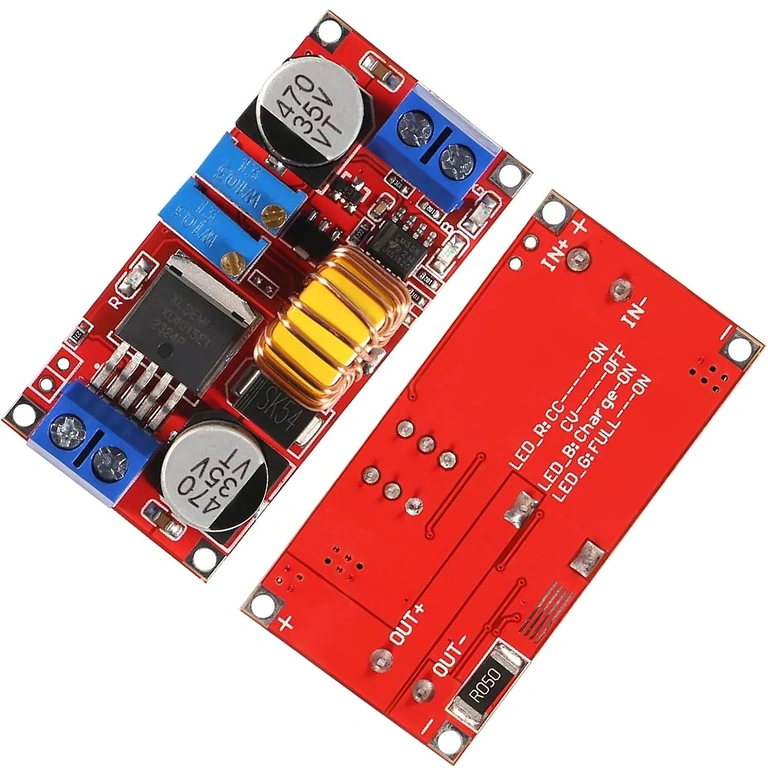 XL4015 állítható konverter – felülnézet