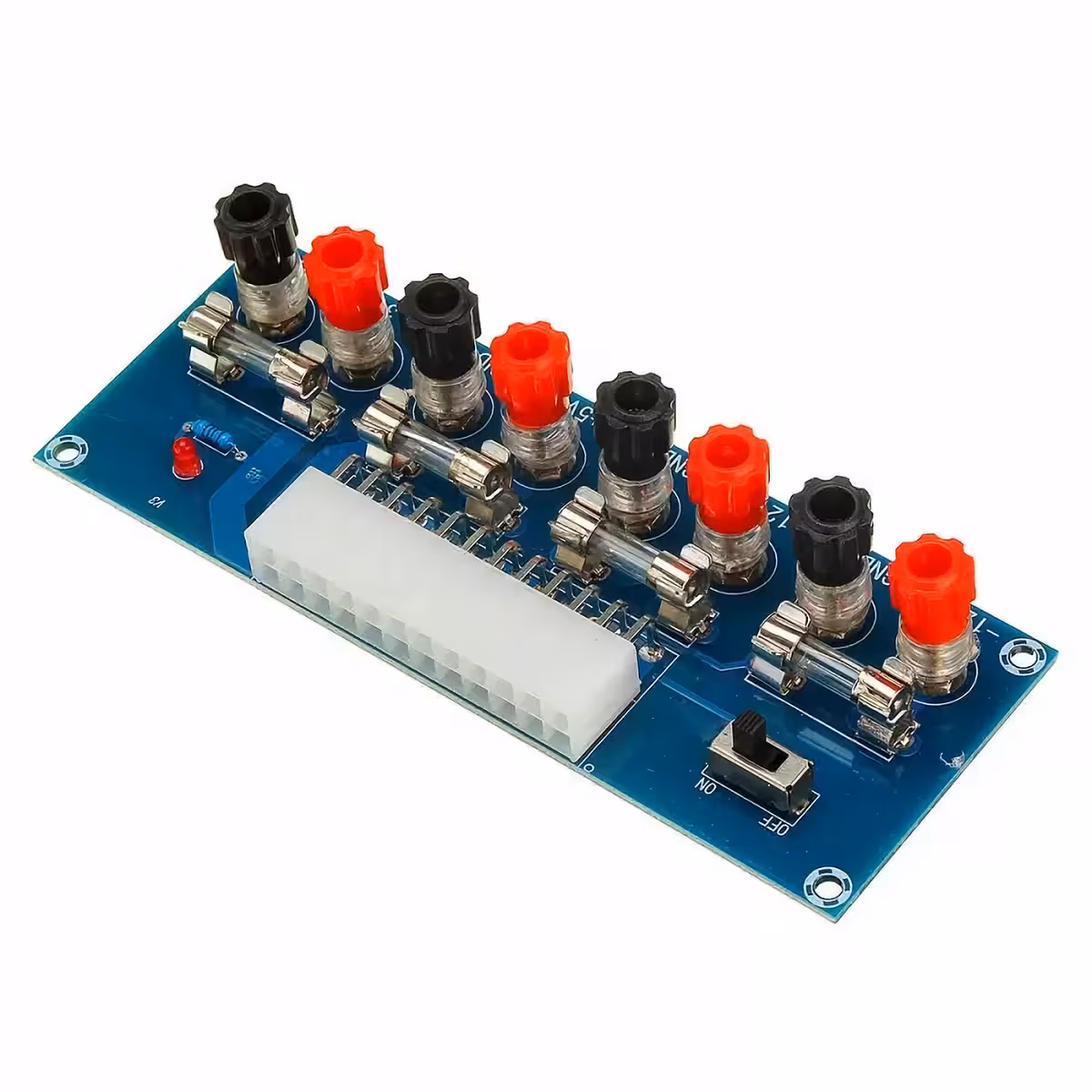 ATX tápegység feszültségelosztó panel kiemelt csatlakozókkal