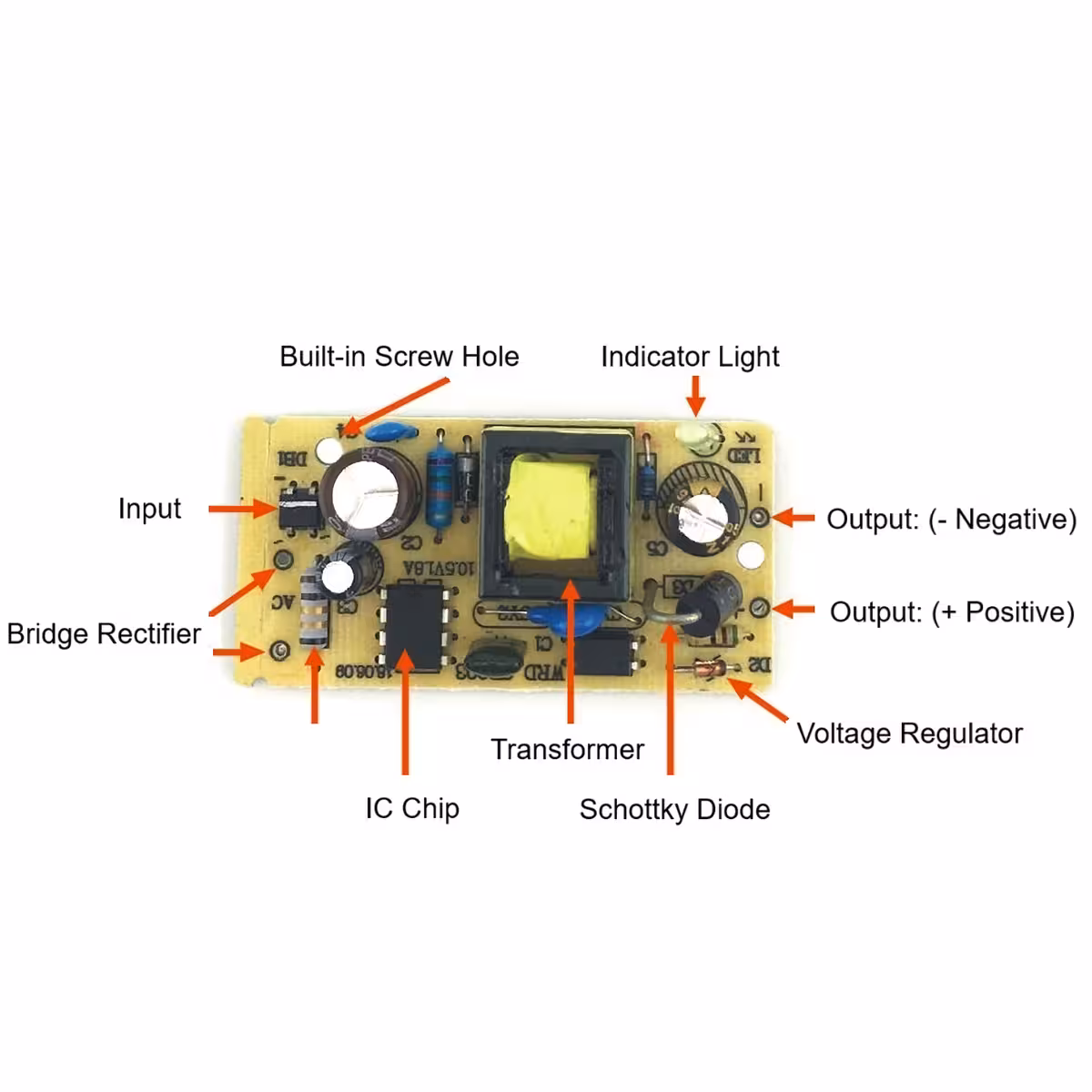 5V adapter címkéjén található műszaki információk