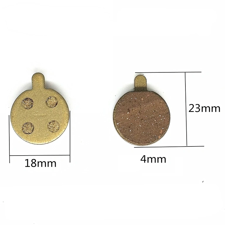 Fékbetétek pontos mérete (18 x 23 x 4 mm)