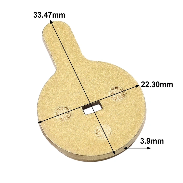 Fékbetétek mérete: 33,5 x 22,3 x 3,9 mm
