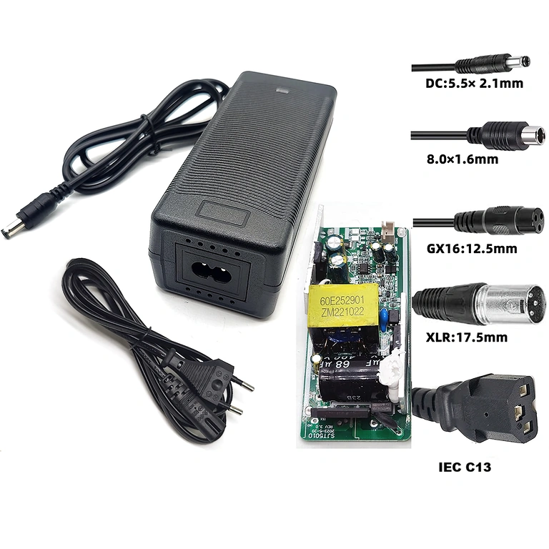 52V / 58,8V 2A töltő Teljesítmény-töltő rollerekhez és kerékpárokhoz 52V–58,8V, 2A árammal