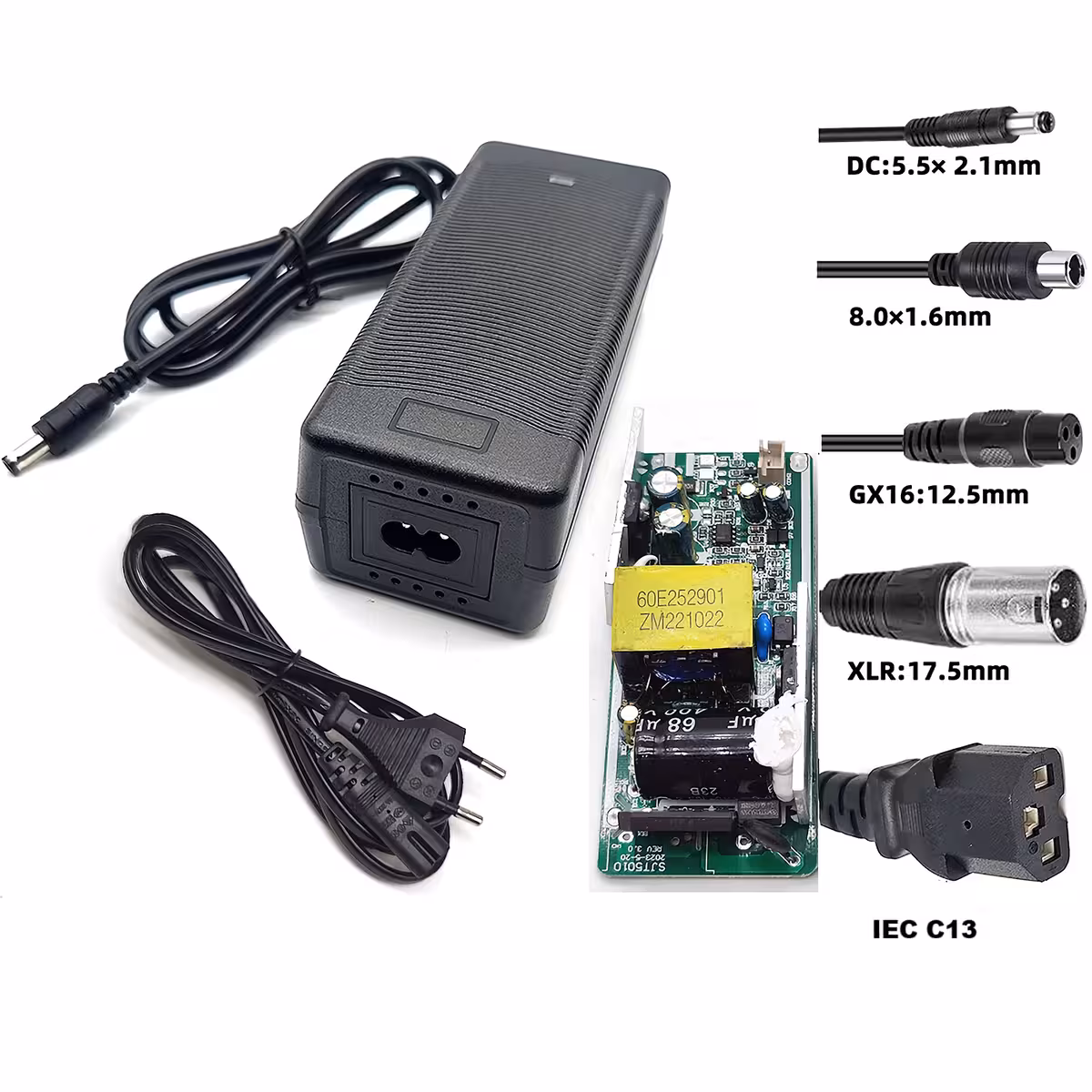 Teljesítmény-töltő rollerekhez és kerékpárokhoz 52V–58,8V, 2A árammal