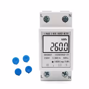 Egyszázalékos digitális kijelzős árammérő, DIN sínre szerelhető – energiafogyasztás monitorozás