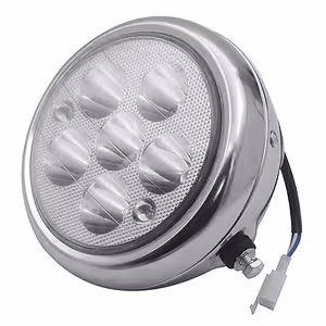 Far LED kerek 5 hüvelykes elektromos rollerhez, motorhoz, Citycocohoz és Harley-hez – 12V–80V világítás