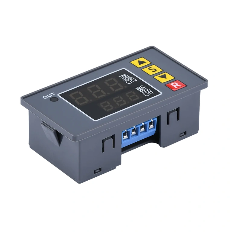 „S”, „▲”, „▼” és „R” gombok az időzítő paraméterek beállításához