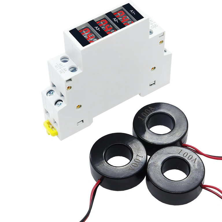 Pontosan mérő háromfázisú digitális ampermérő 1–100A tartományban