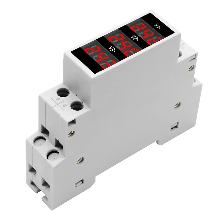 Digitális voltmérő telepítése ipari elektromos panelben