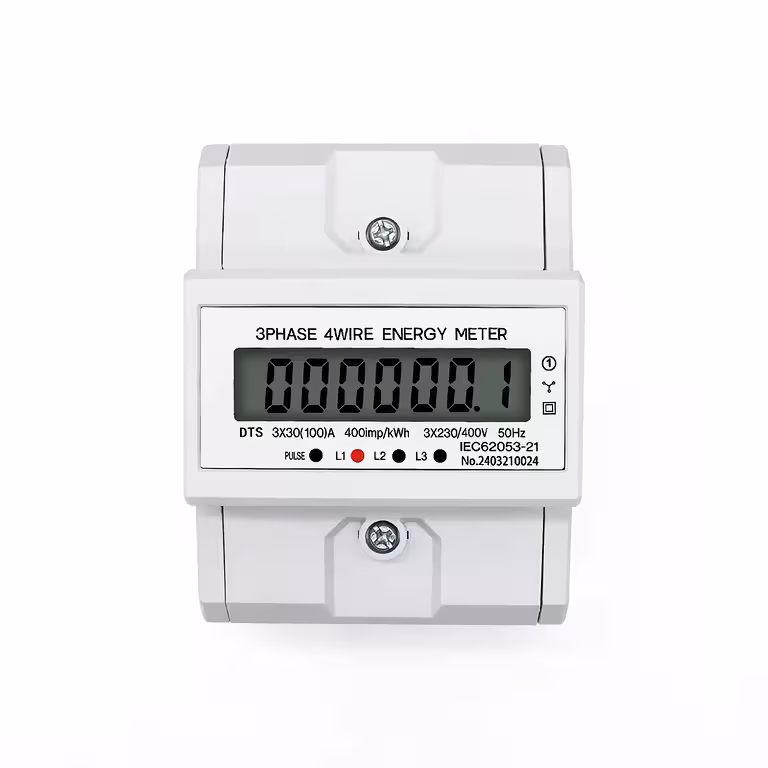Digitális háromfázisú villamosenergia-mérő 380V – pontos fogyasztás-monitorozás