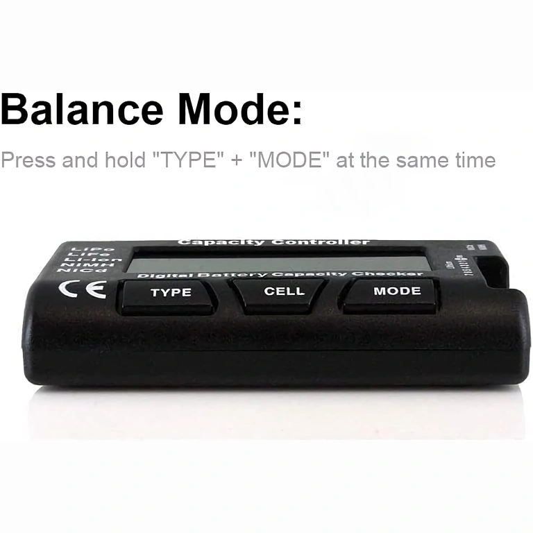 Digitális teszter 0,001V pontossággal Digitális teszter minden típusú 2–7S akkumulátorhoz, 0,001V pontossággal