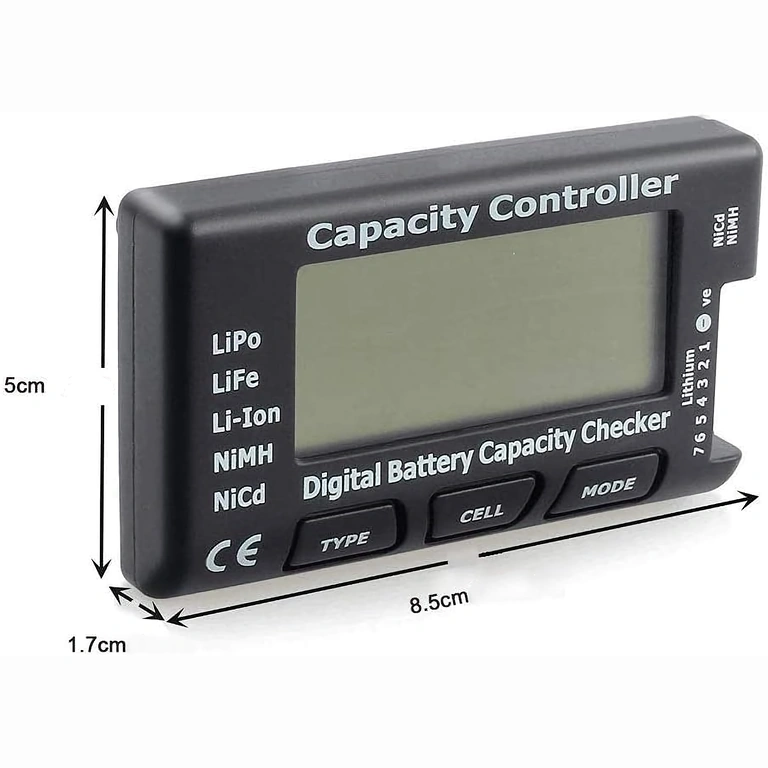 Li-Ion és LiPo akkumulátor teszter 2–7S Digitális Li-Ion 18650 és LiPo 2–7S teszter, pontos és gyors