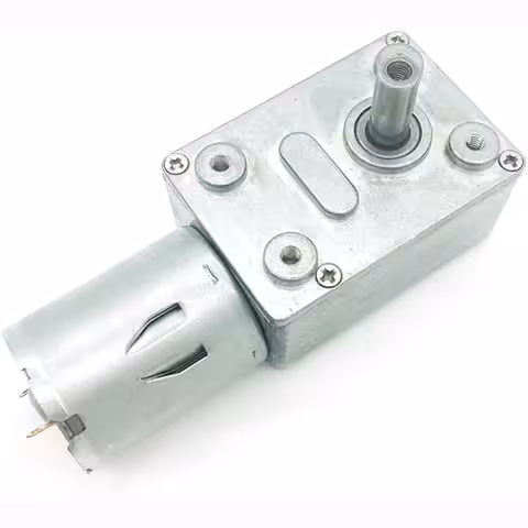 12V-os GY-370 hajtóműves motor – csigahajtású motor, alacsony fordulatszám, nagy nyomaték és önzáró funkció