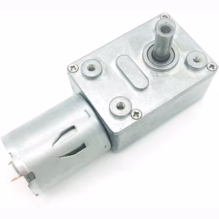 12V-os GY-370 hajtóműves motor – csigahajtású motor, alacsony fordulatszám, nagy nyomaték és önzáró funkció