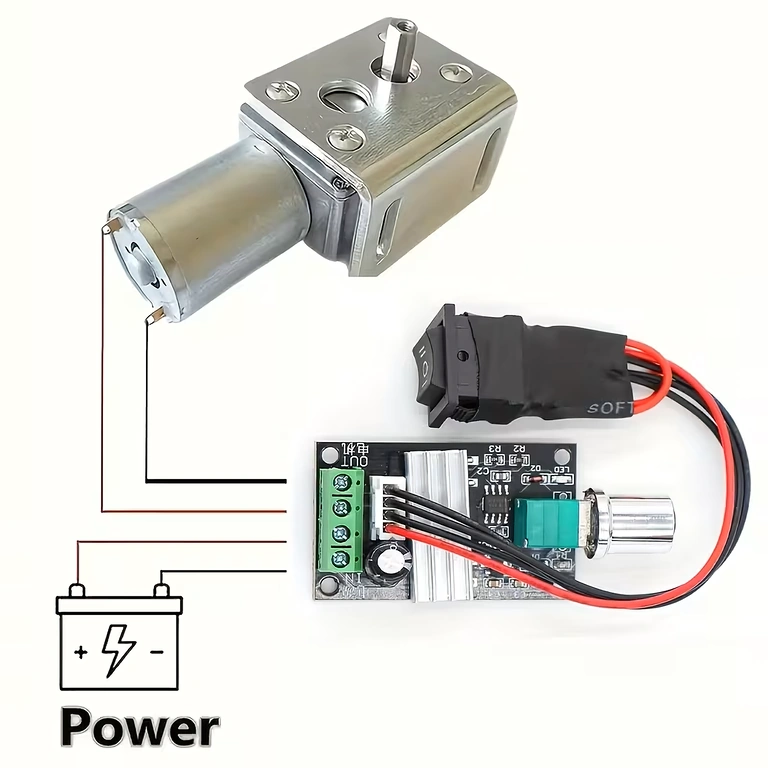 PWM vezérlő csatlakoztatása DC motorokhoz