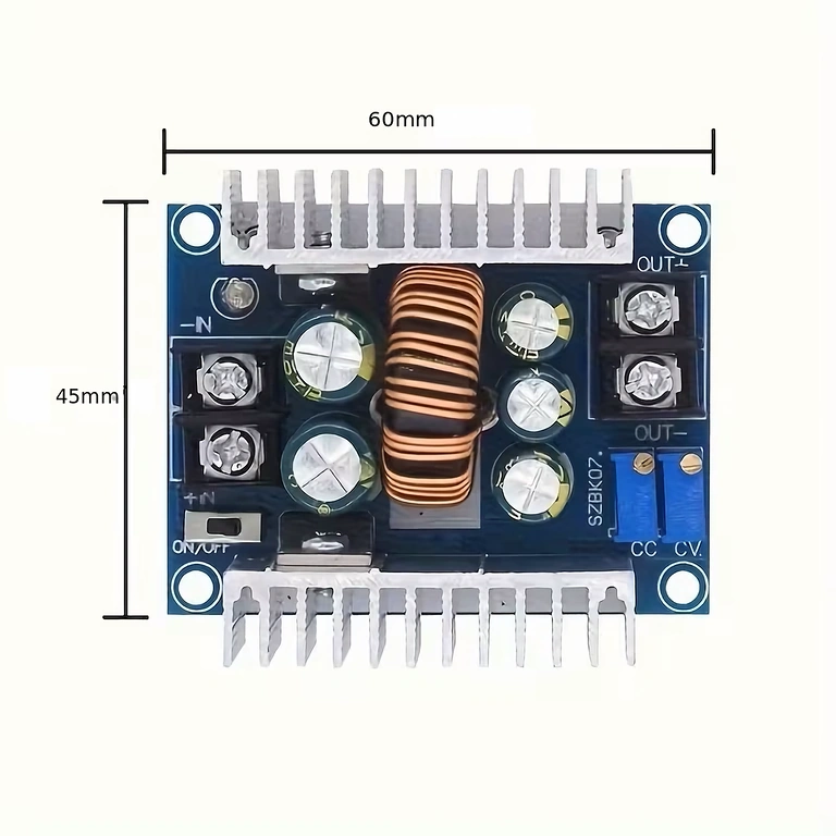 Step-down modul 20A 300W kompakt méretei