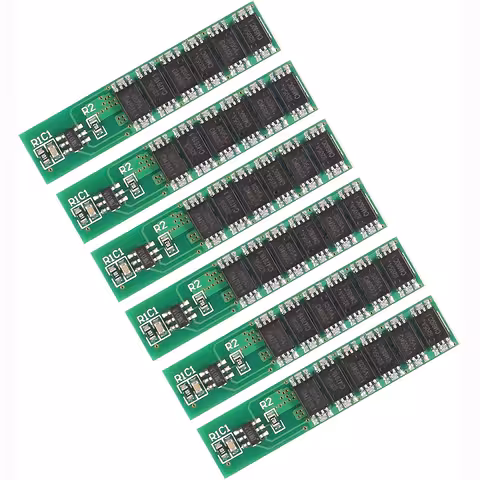 6 darabos készlet – BMS modul 1S 18650 3.7V 10A teljes védelemmel