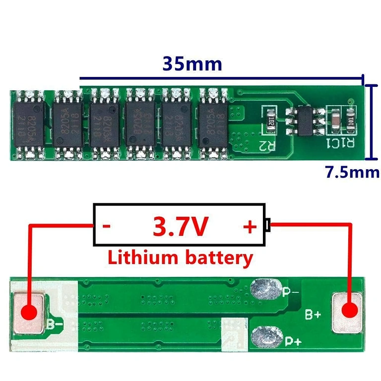 6 modul BMS csomag kábelekre kötve