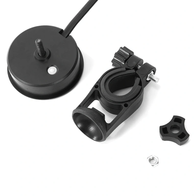 Digitális modul hátulnézet csatlakozókkal, voltmérő és akkumulátor százalék kijelző, Li-ion és LiFePO4 12V–72V