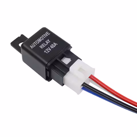 Autó relé 12V 4 tűs 40A foglalattal – kompatibilis 12V-os elektromos rendszerekkel