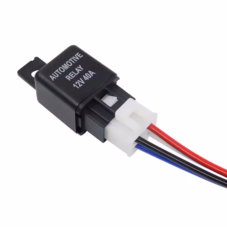 Autó relé 12V 4 tűs 40A foglalattal – kompatibilis 12V-os elektromos rendszerekkel