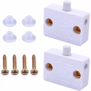 2 darabos készlet: LED lámpa ajtókapcsoló szekrényhez, bútorba süllyeszthető – automatikus érzékelős kapcsoló