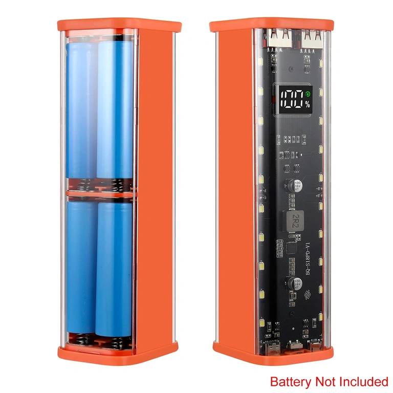 18650 akkumulátor belső elhelyezése power bank házban