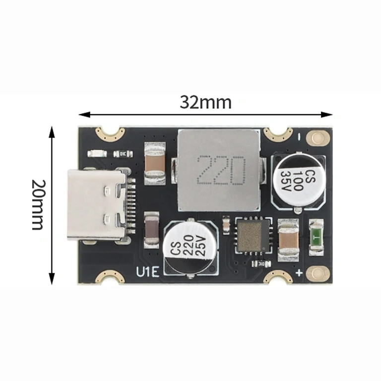USB-C PD 65W modul méretei 20x20 mm