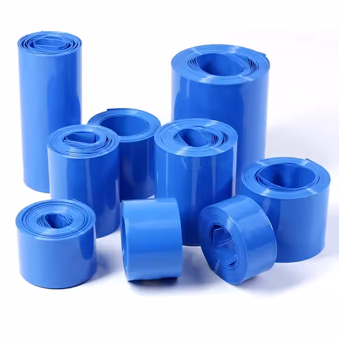 Cellpack kék zsugorcső 18650 akkumulátorokhoz, méterre (1 m), 120 mm, 160 mm és 200 mm átmérő